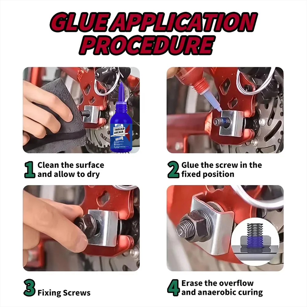 10g Mini Anaerobic Screw Adhesive - Removable Threadlocker - Ultra-High-Temperature, Shock-Resistant, Non-Slip Glue