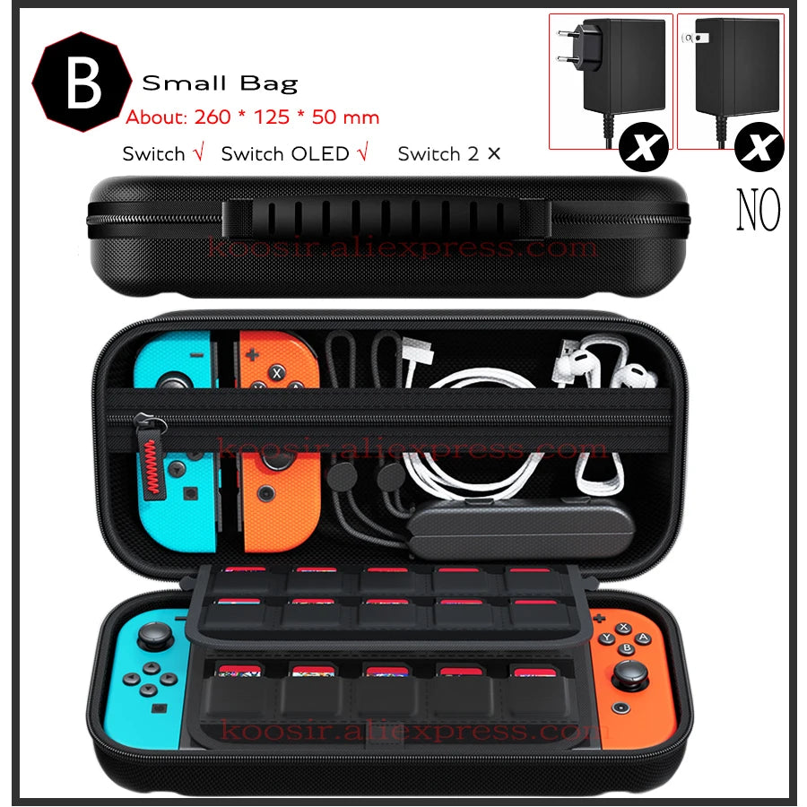 For Nintendo Switch OLED Oxford Cloth Storage Carrying Bag Premium Portable Protective Case Anti-Scratch Travel Handbag