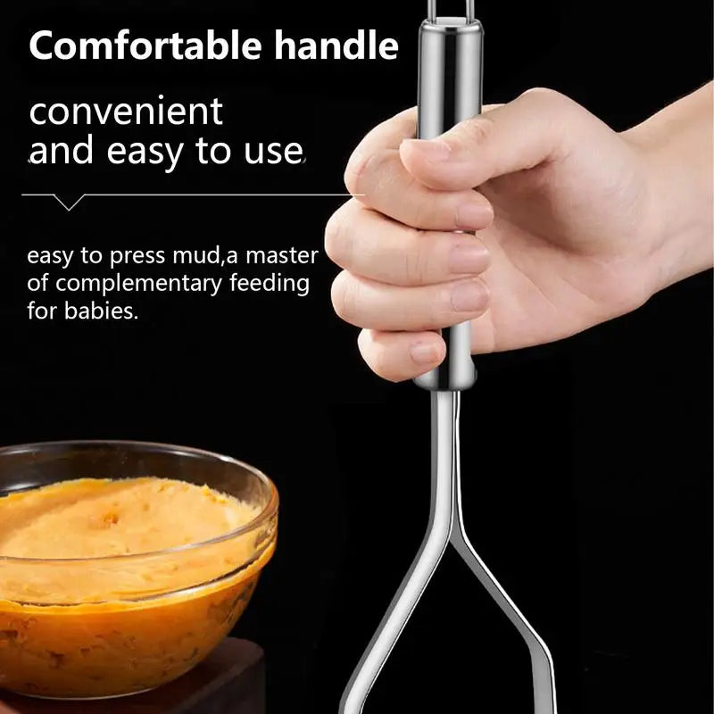 Potato Smasher Stainless Steel Hangable Puree Juice Maker Household Kitchen Gadget Manual Food Masher Utensil For Baby Food
