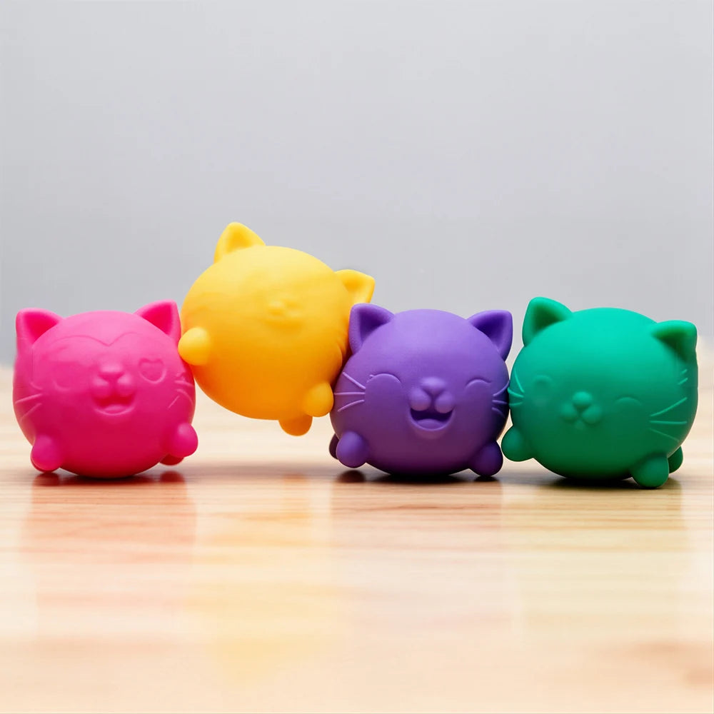 Needoh Cute Cat Maltose Squishy Toys Slow Rise Stress Relief Ball Sensory Fidget Toys for Adult Kids Anti-Anxiety Sensory Toys