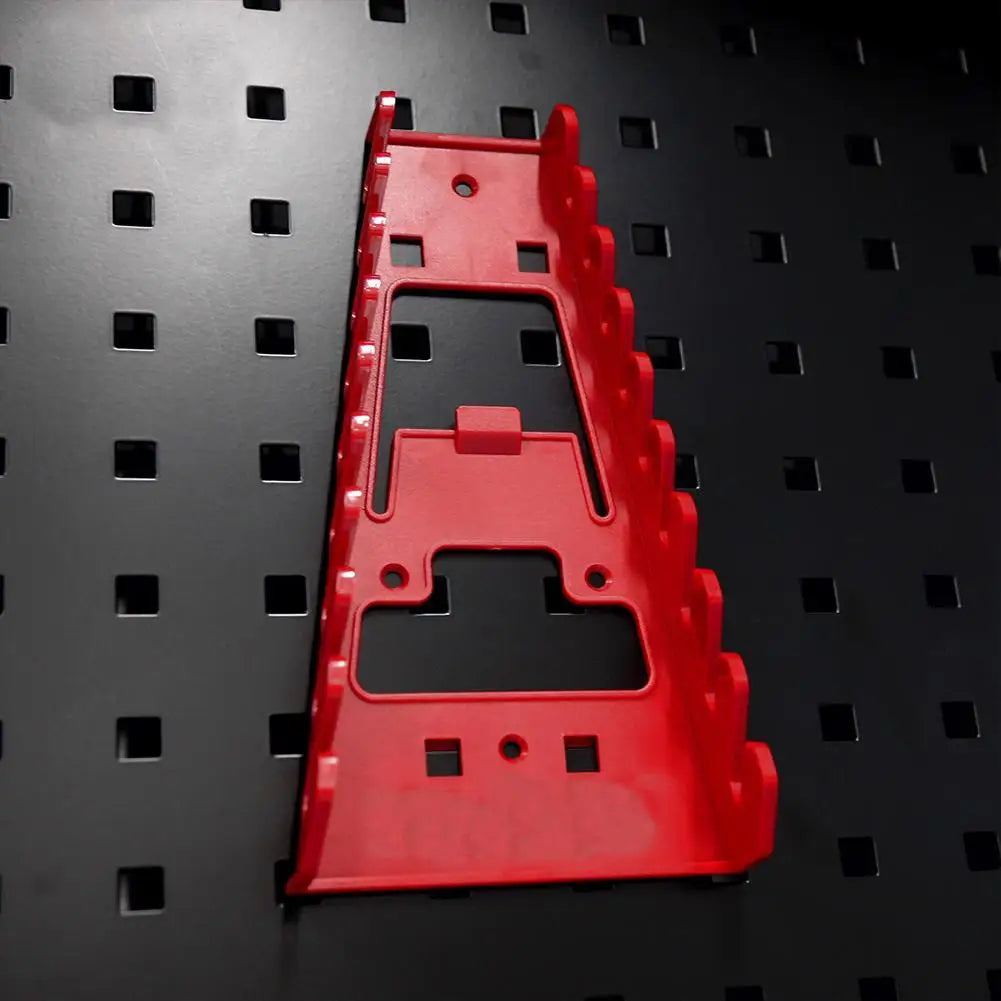 Red Wrench Organizer Back Wrench Holder Plastic Tray Sockets Storage Tools Rack Sorter Standard Spanner Holders ﻿