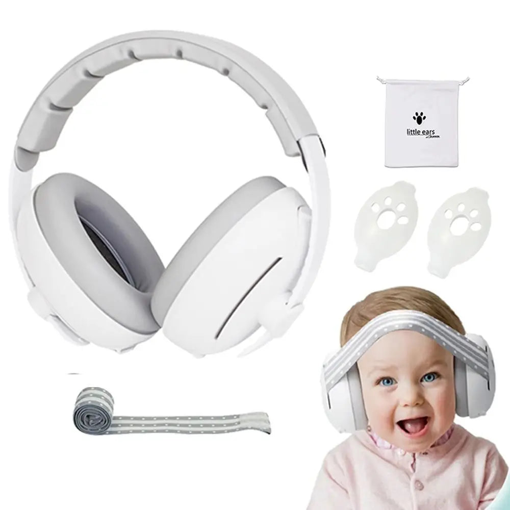 Convertible Design 2-in-1 Baby Ear Muffs Comfortable Noise-proof Toddler Noise Reduction Earmuffs Sleep Improvement