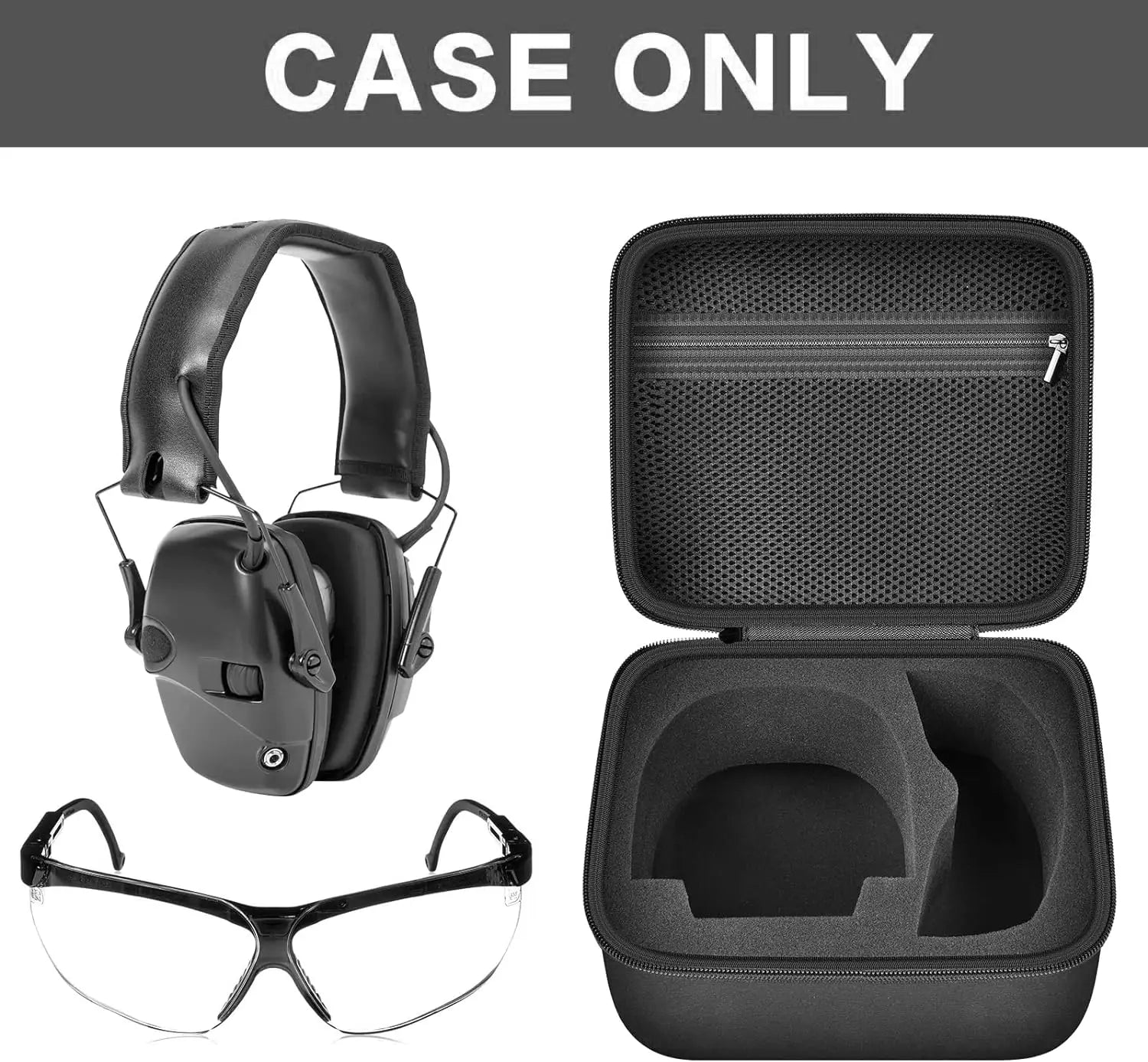 Case for Walker's Razor Slim Electronic Earmuffs/for Howard Leight Shooting Hunting Hearing Ear Protection storage bag