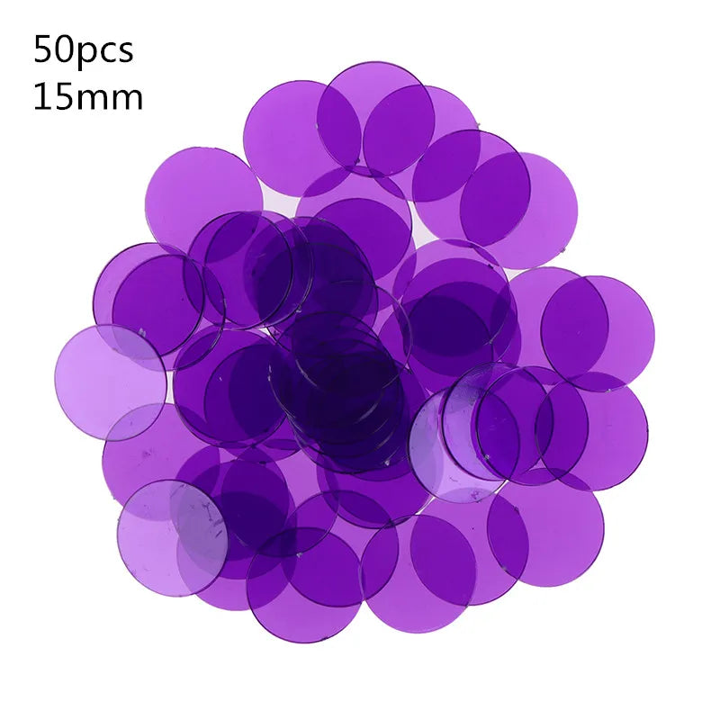 100/50pcs Montessori Education Math Toys Learning Resources Color Bingo Chip Supply 15mm