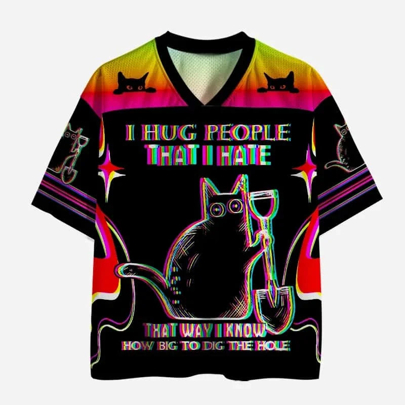 Men and Women Summer Halloween V-neck Speed Drying Outdoor Sports Fitness Adult/Children Leisure Street  Short Sleeved T-shirt