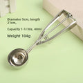 Ice Cream Spoon Kitchen Tools 3 Size Stainless Steel Spring Handle Mash Potato Watermelon Ball Scoop Home Kitchen Accessories
