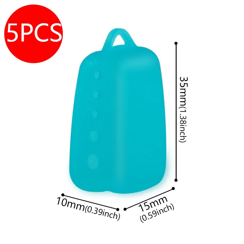 5PCS Silicone Toothbrush Head Covers Portable Cover Case Travel Hiking Camping Toothbrush Cap Case Support Bathroom Accessory