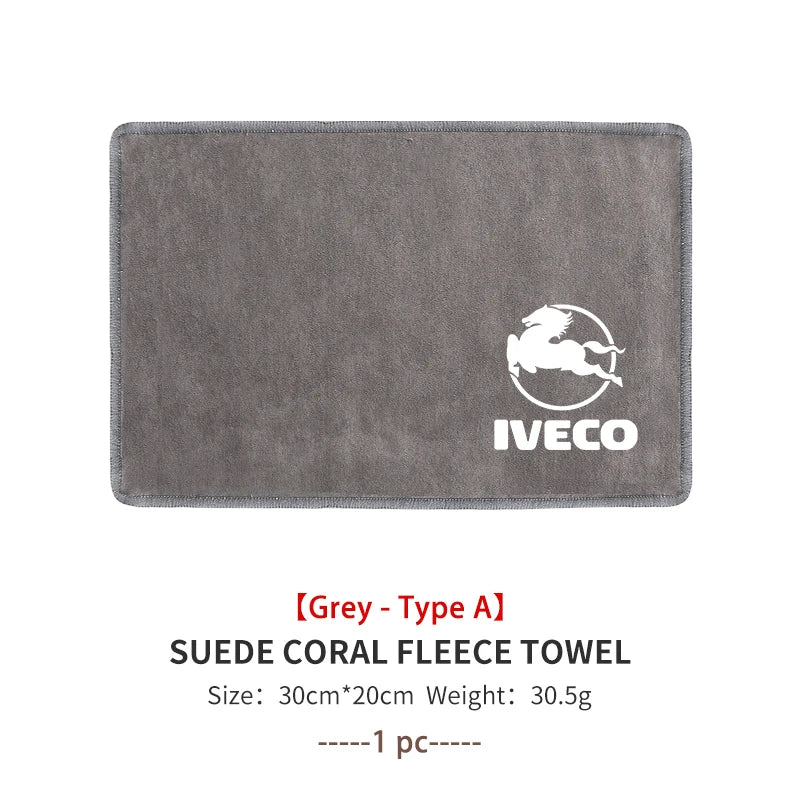 For IVECO Car Cleaning Cloth Towel Deer Skin Velvet Washing Tool Accessories Daily Eurocargo‌ S-Way T-Way Stralis‌ Powerstar‌