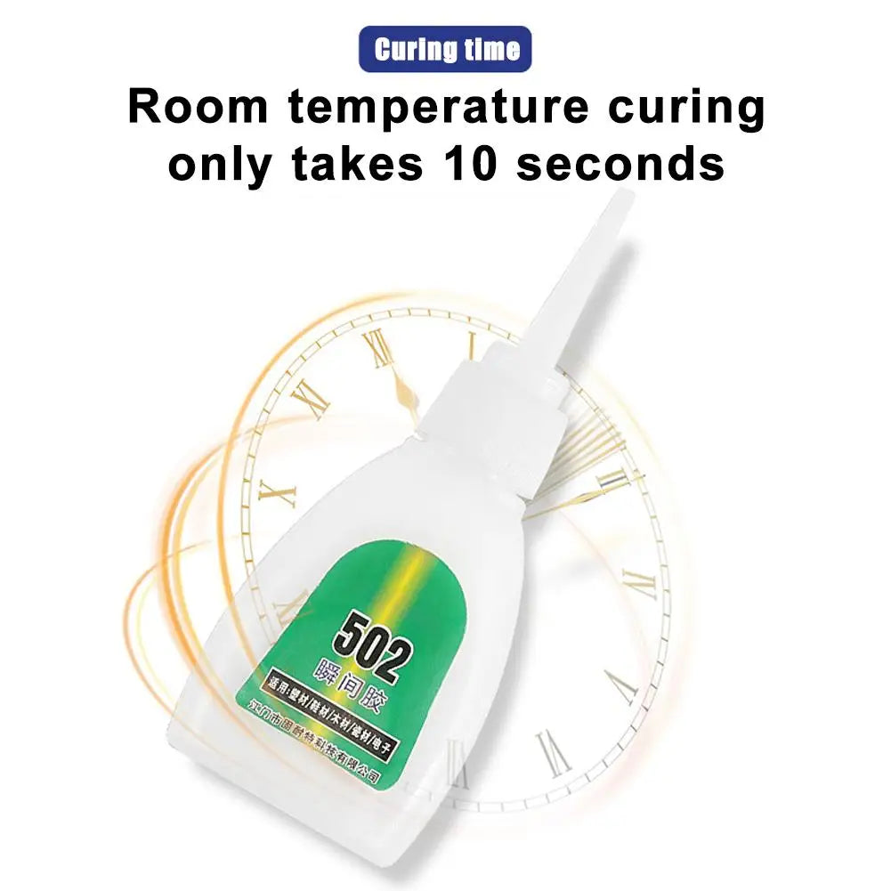 502 Super Glue Instant Quick-drying Cyanoacrylate Adhesive Leather Rubber Wood Metal Strong Liquid Glue Tool
