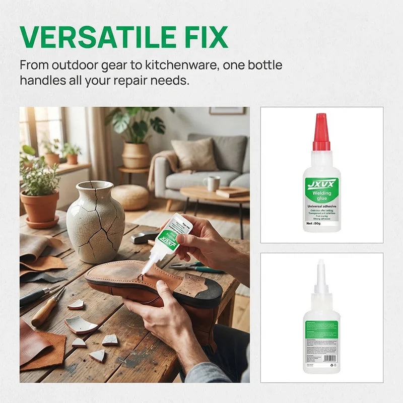 5Pcs 50g High Strength Welding Super Glue Oily Glue Universal Adhesive Instant Glue for Metal Resin Glass Wood DIY Transparent Quick Repair Tool