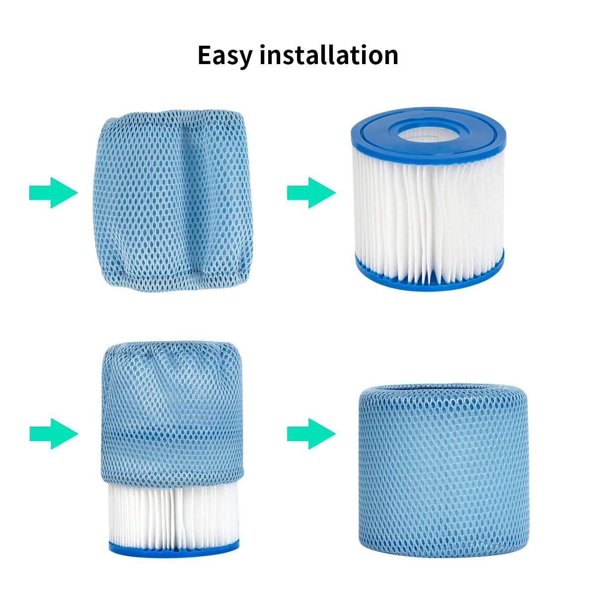 Type D Filter Cartridge For Intex Pool Swimming & Spa, Summer Waves RX600 FX600 Pump P57100102 P57000104, Unicel C-4313