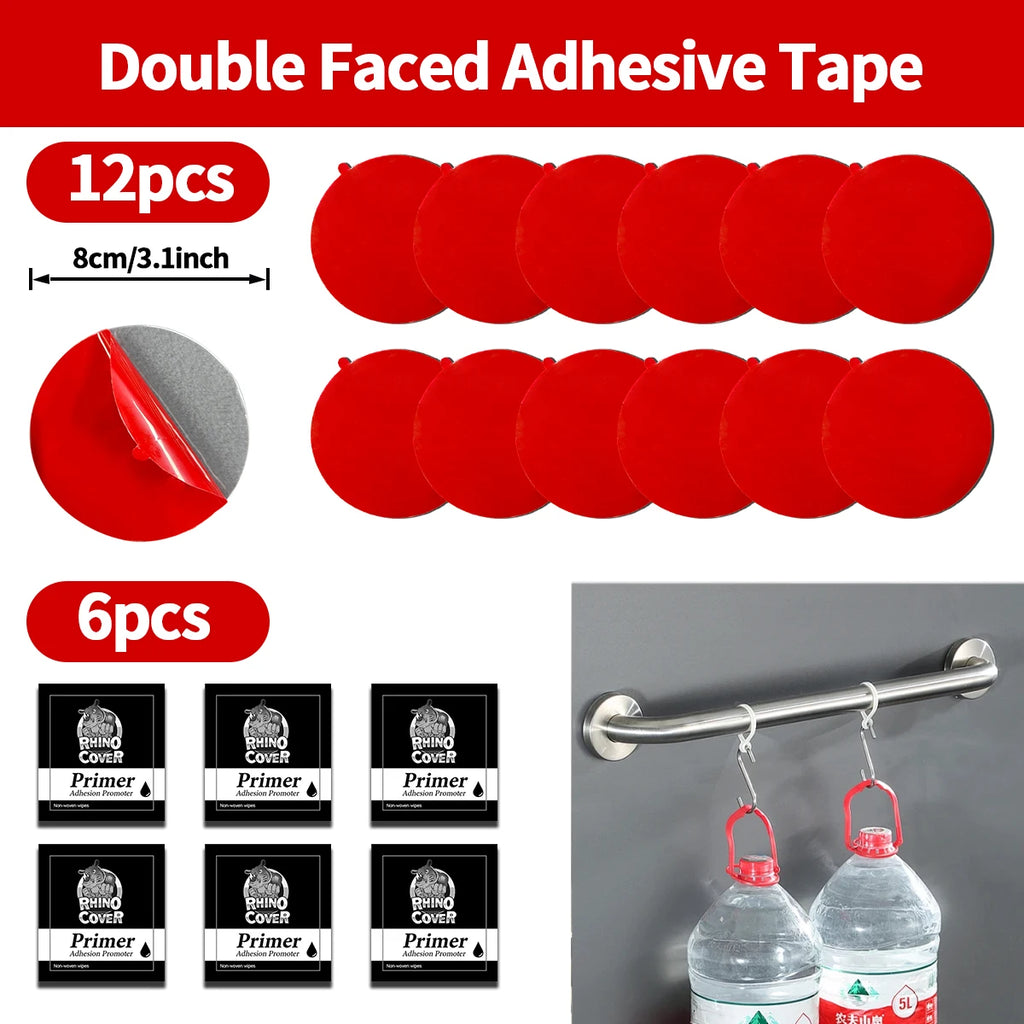 Extra Strong Sticky Adhesive Sticker Pads for Car Dashboard Suction Cup Mounts, Durable Mounting Double-Sided Circle Tape