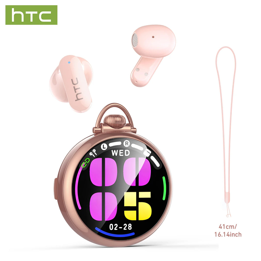 HTC NE71 True Wireless Earbuds Bluetooth 6.0 ANC Noise Cancelling IPX4 Waterproof 22H Playtime In-Ear Comfort Gaming Low Latency