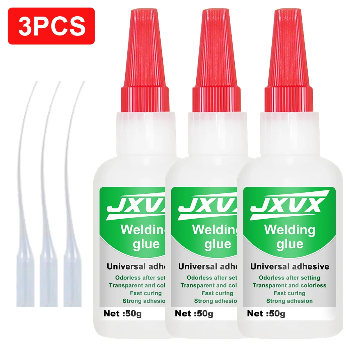 JXVX 50g Super Welding High Strength Oily Glue All-Purpose Liquid Glue extra strong Glue Tool 20g - Fast Drying Clear CA Glue.
