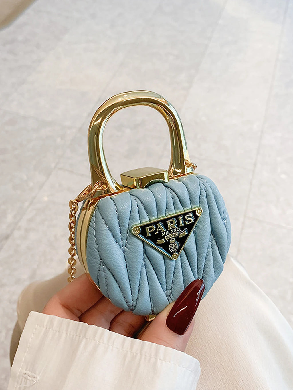Mini and compact chain mouth red envelope fashionable small fragrance style hand-held shoulder bag