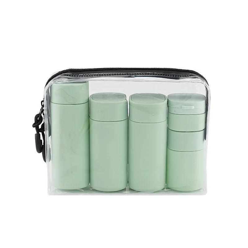 Leakproof Refillable Travel Bottles Set Squeeze Tubes Portable Multipack 5 Pieces with Labels for Travel Camping Gym Hotel