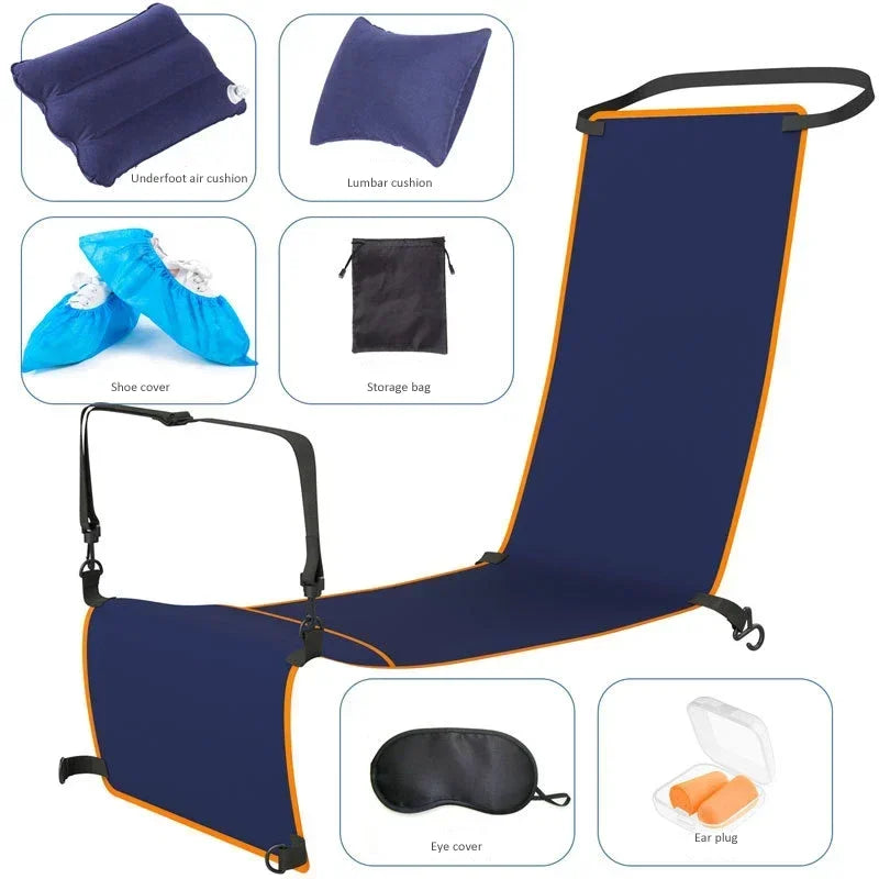 Footrest Hammock Travel Foot Hanger for Adults Baby Sleeping Bed in Airplane Train Bus Car Travelers Hammocks Rests Feet Legs
