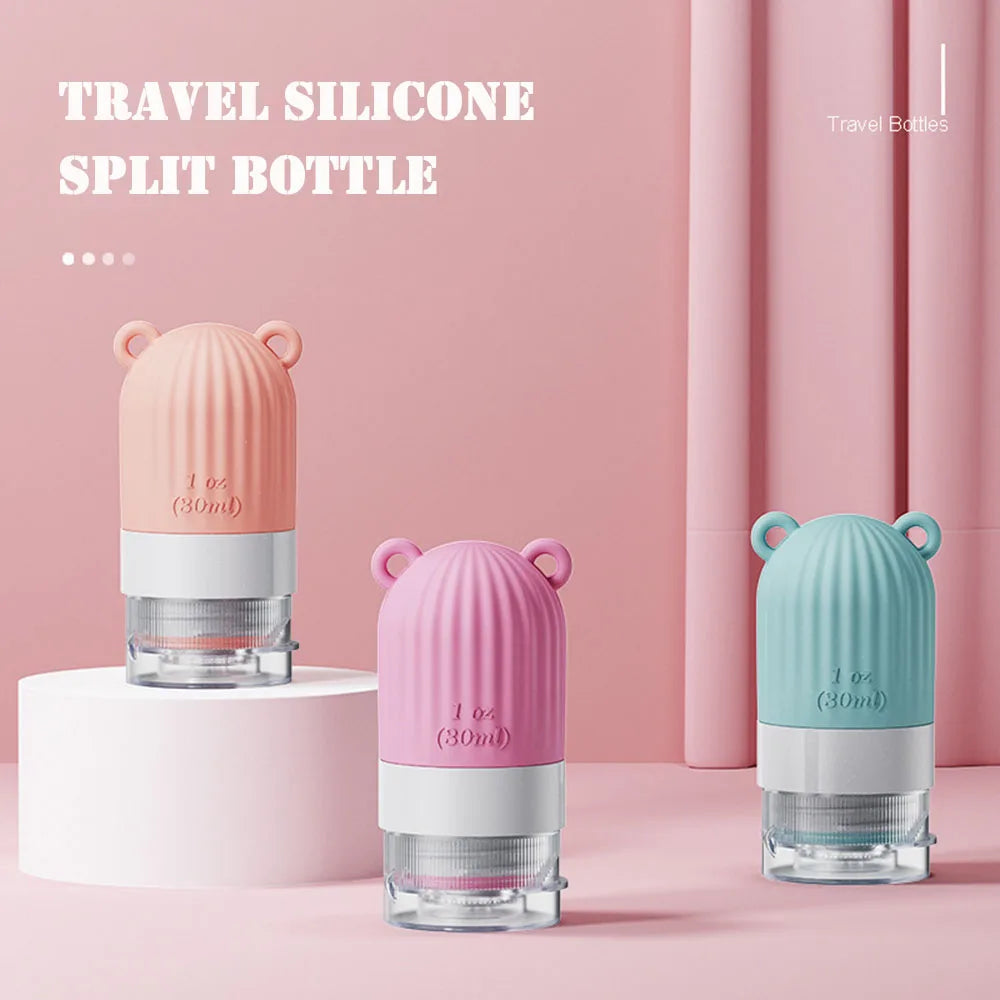 Silicone Travel Bottles Leakproof Refillable Storage Cans Cosmetic Container Dispenser Squeeze Lotion Bottle 30/60/90/120ml