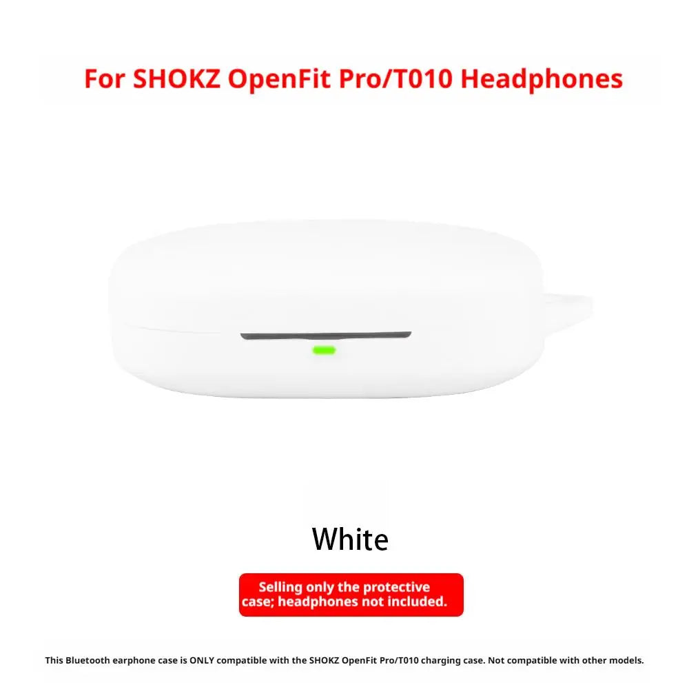 Protective Case for SHOKZ OpenFit Pro T010 Soft Silicone Shockproof Cover with Hook Anti-Fingerprint Dustproof Headphone Shell