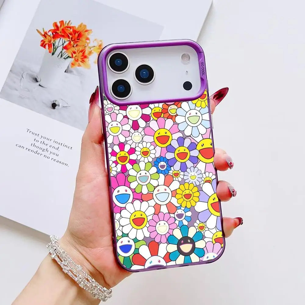 T-TakaShis M-MuraKAmis Phone Case For iPhone 17 16 15 14 13 12 11 Pro Max Air Matte Laser Aurora Shockproof Funda