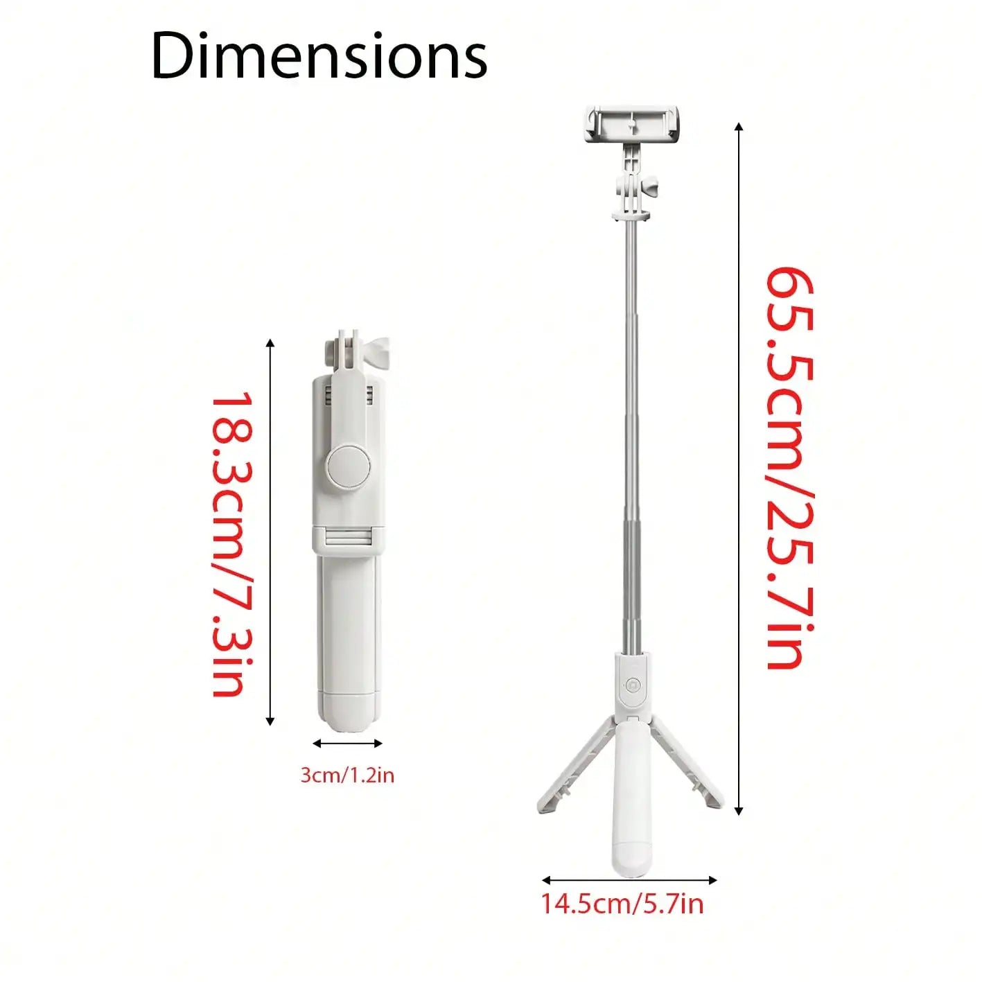 Wireless Bluetooth Selfie Stick Tripod, Portable Mini Selfie Stand with Remote Shutter for Mobile Phone Vlog Live Streaming