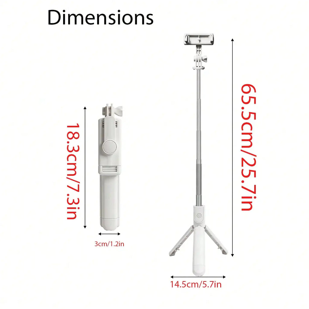 Wireless Bluetooth Selfie Stick Tripod, Portable Mini Selfie Stand with Remote Shutter for Mobile Phone Vlog Live Streaming