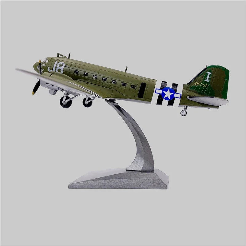 Diecast 1/100 Scale C47 C-47 J8 CU L4  U5 Transport Aircraft Airfreighter Conveyor Plane Military Airplane Model