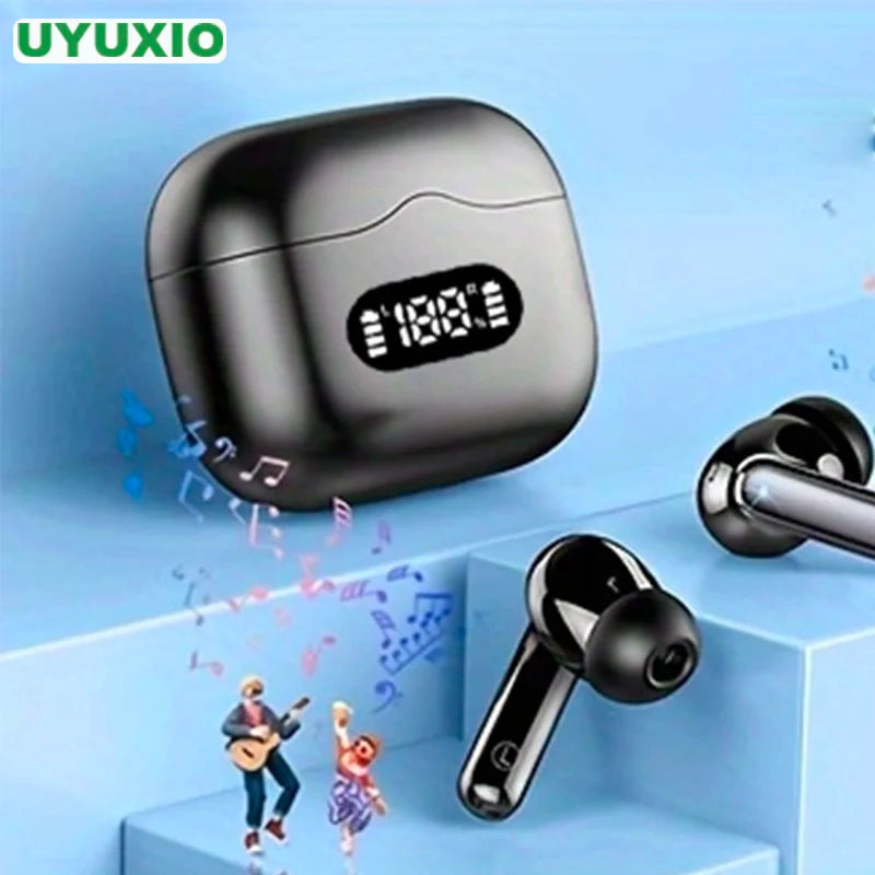 UYUXIO TWS Wireless Earbuds BT 5.4 Headphones HiFi Stereo LED Display Ear Buds with 48H Play Time Clear Calls for Phones Laptop