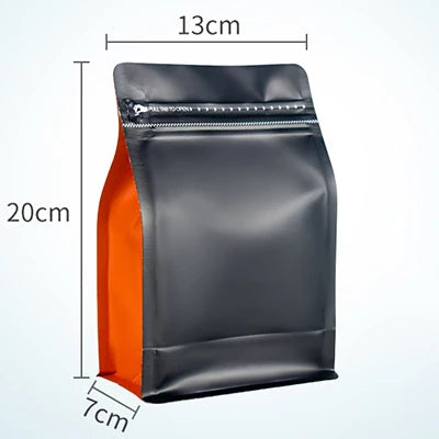 100pcs Wholesale 250g Coffee Bean Powder Bags with Valve Block Bottom 8oz Whey Protein Powder Food Packaging Food Storage Bags