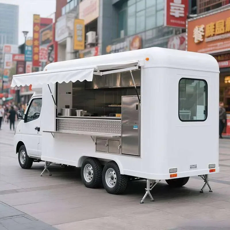 Robust Food Trailer Concession Cart With Off Road Tires For Rural Event Access Professional Mobile Catering Vending Business
