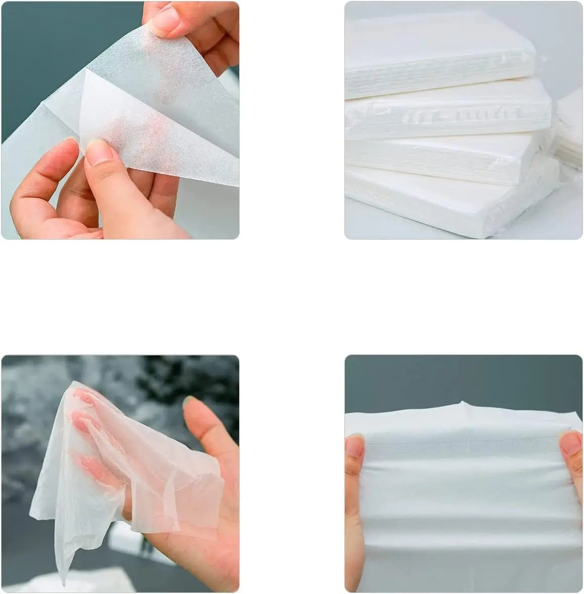 4/7/14 Packs Car Tissue Refill – 50 Sheets/Pack Soft Travel Facial Tissues for Purse & Auto, Compact Disposable Pack Paper Towel