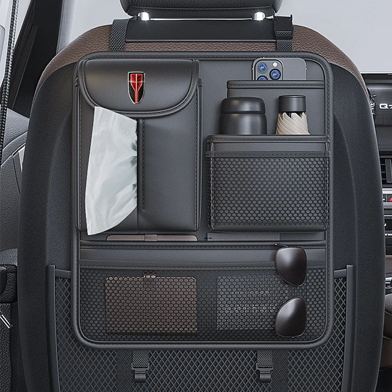 Car Seat Back Storage Bag For Hongqi H5 H9 HS3 HS5 HS7 Ehs9 Ehs7 Ehs5 Rear Hanging Bag Stowing Tidying Seat Tissue Box Storage