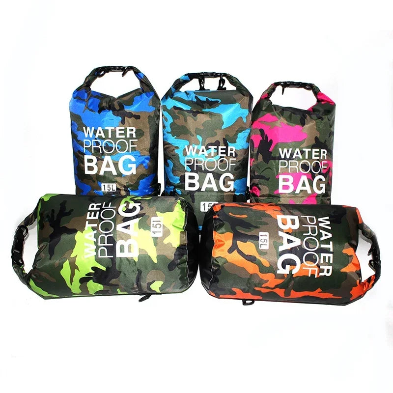 Men's and women's waterproof bags, outdoor sports bags, suitable for swimming, boating, kayaking, rafting and traveling