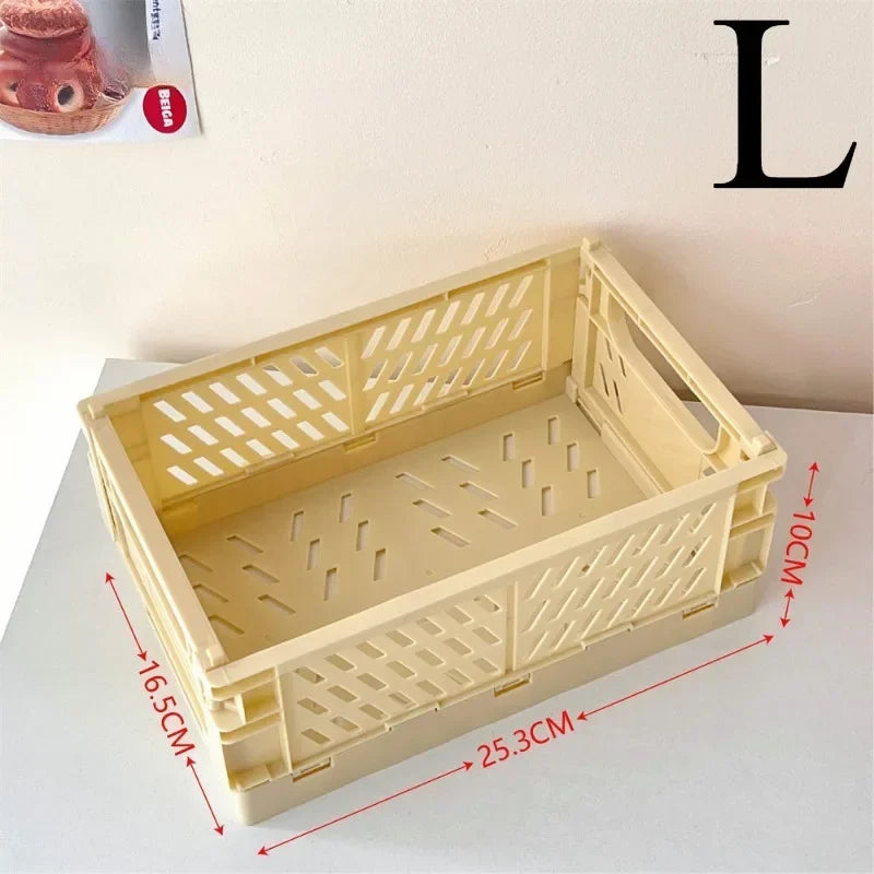 6Color Foldable Storage Baskets Student Desktop Holder Tape Stationery Cosmetic Storage Box Home Office Organizer Container