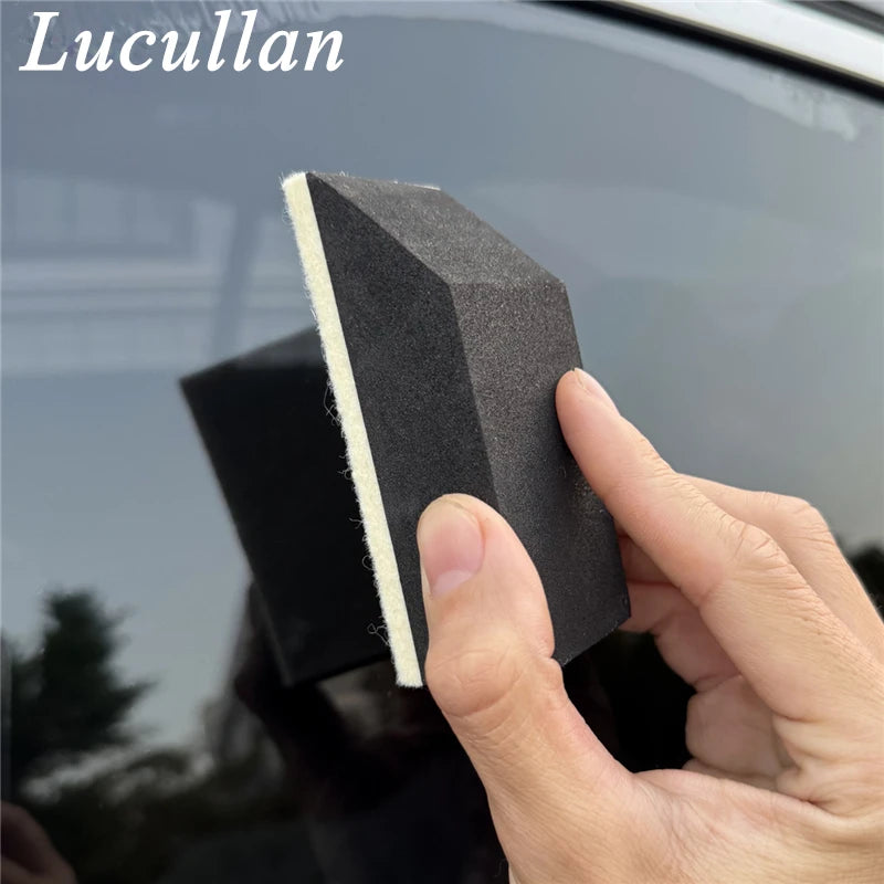 Lucullan T Shape Car Windshield Oil Film Removal Cleaning Brush Wool Glass Polishing Sponge