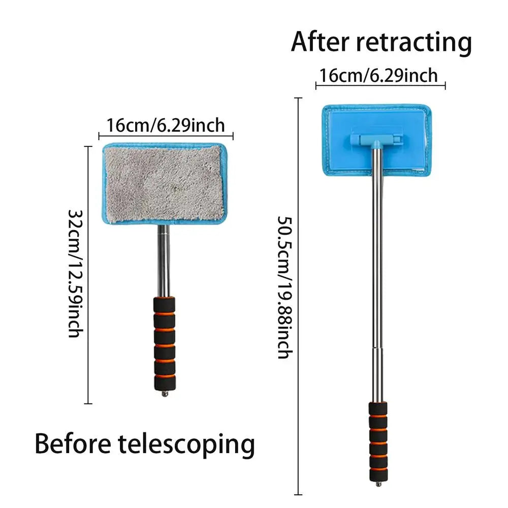 Car Cleaning Window Tool Car Window Cleaner Tool Auto Glass Cleaner Brush Microfiber Window Defogging Cleaning Tool With