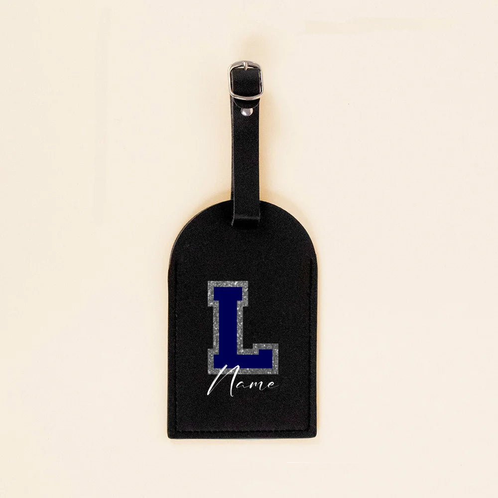Personalised Monogram Luggage Tag Initial with Name Leather for Suitcase Baggage Tags Travel Bag Label Tag Wedding Best Man Gift
