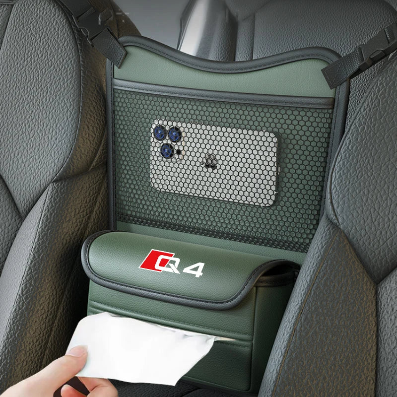 Car Organizer For Audi  Q3 Q4 Q5 Q6 Q7 Q8 Seat Storage Box Car Hanging Storage Bag Tissue Box Car Stowing Tidying Storage Pocket