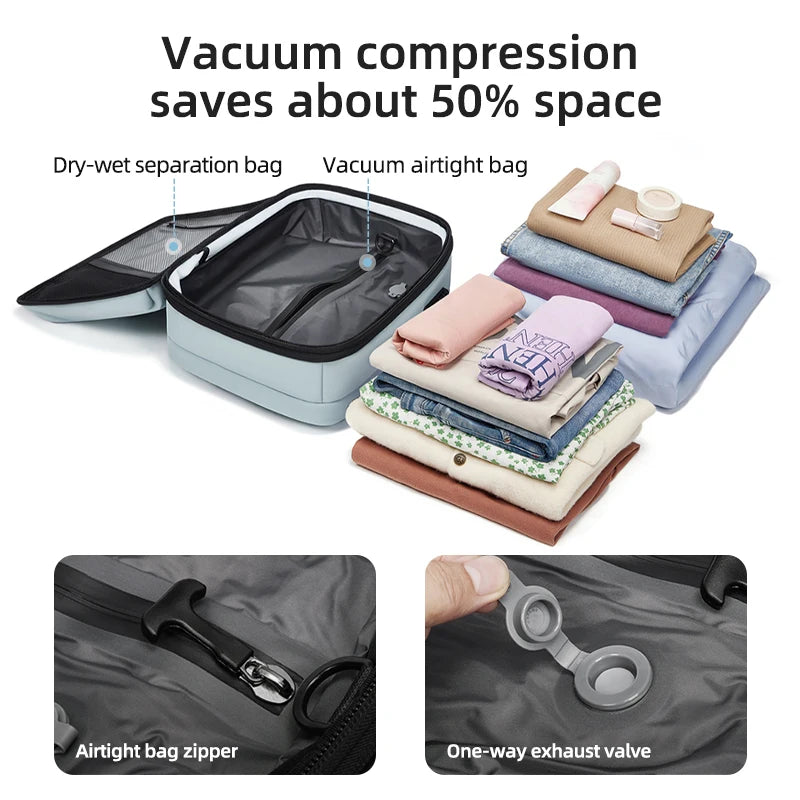 Travel casual Backpack 16 inch vacuum compression Laptop Backpack USB charging school Backpack Extended Hiking Business backpack