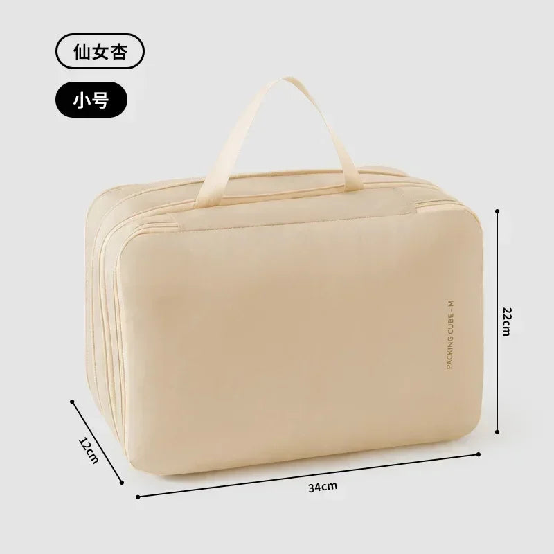 Travel Bag Compression Packing Cubes Double-sided Large Capacity Storage Bags for T-shirt Down Jacket Business Travel Supply