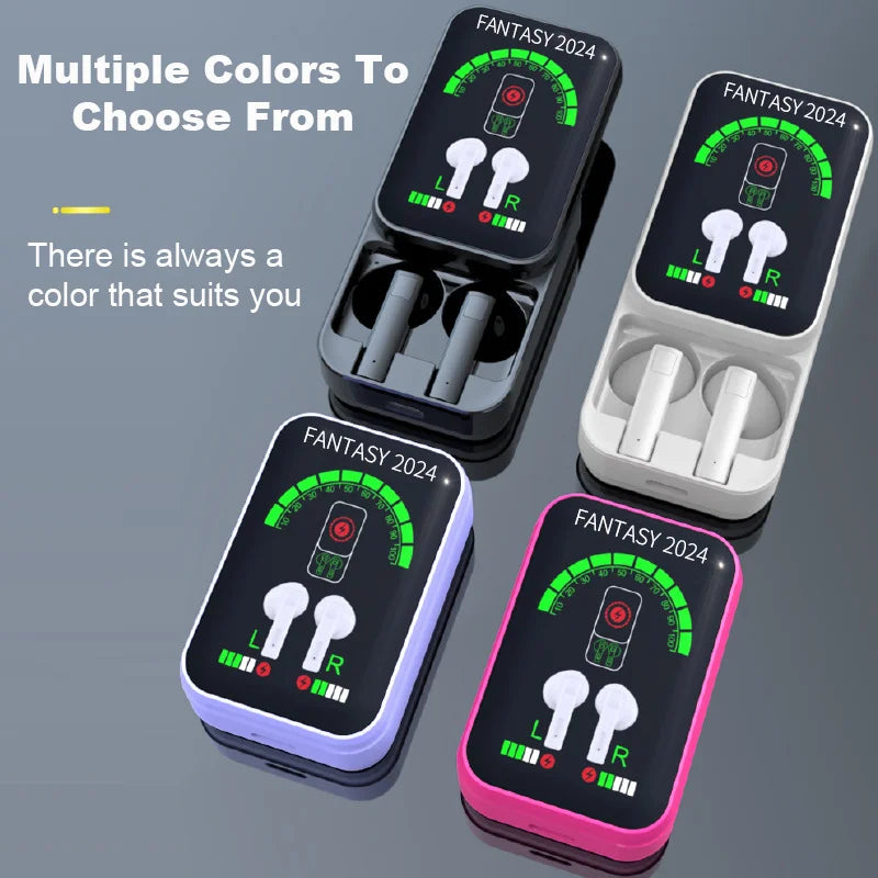 Sliding Cover Design Bluetooth Earphone In Ear Style Light Weight Power Display Long Battery Life Listen Music Play Game Headset