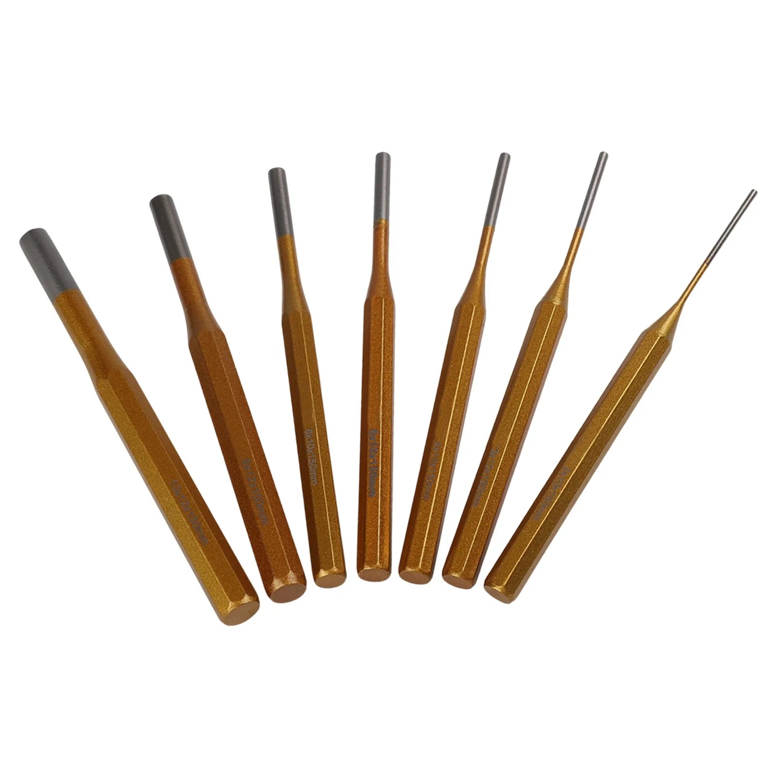 7pcs/set 2/3/4/5/6/8/10mm Cylindrical Punch Chisel Roll Pin Punch Tool Remover Heavy Duty Chisel Cone Punch Watch Repair