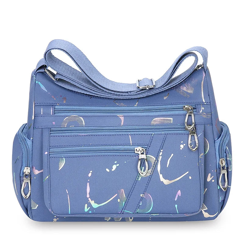 New Fashion Multi-compartment Women's Shoulder Bag Nylon Printed Bag Outdoor Casual Large Capacity Crossbody Bag Drop Shipping