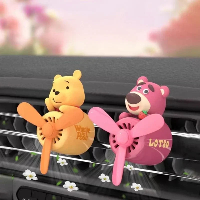 Cartoon Stitch Lotso Mickey Winnie the Pooh Car Air Freshener Perfume Diffuser Auto Accessory Fragrance Car Ornaments