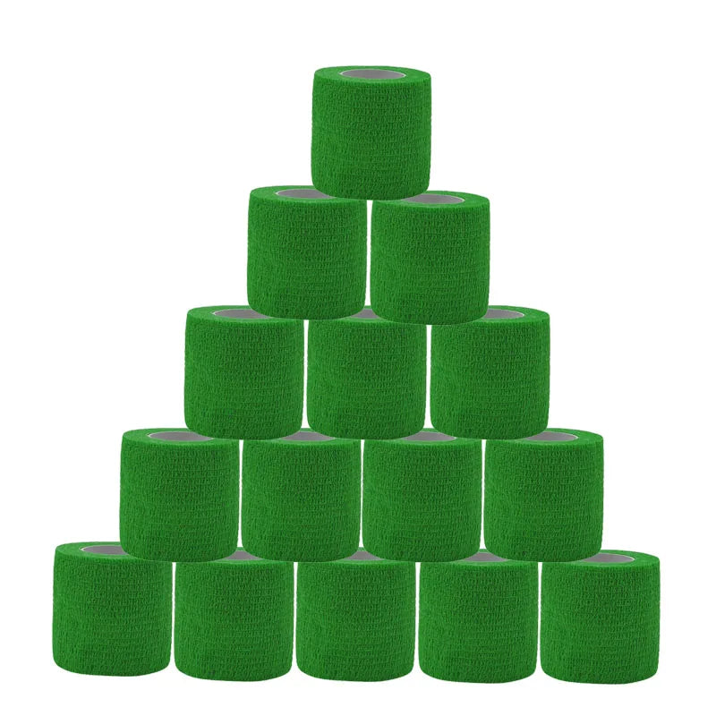 15pcs 2.5/5/7.5cm Colorful Sports Self Adhesive Elastic Breathable Sports Wrap Tape For Knee Pads Finger Ankle Aid Kit Pet Tool