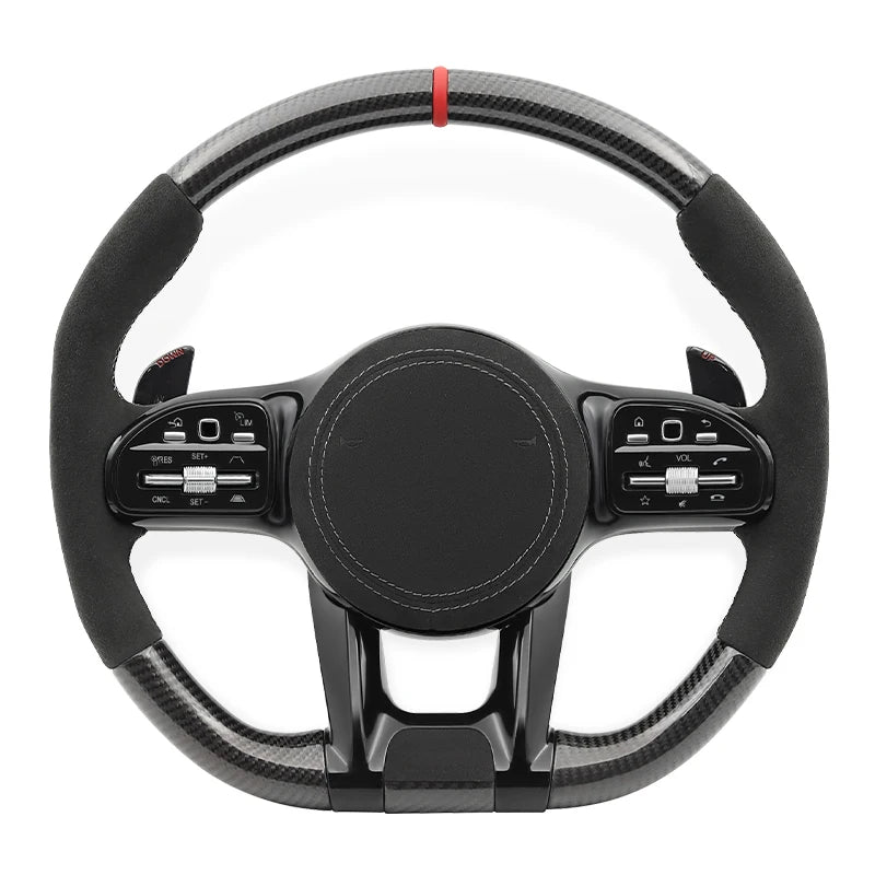 Carbon Fiber Steering Wheel for Mercedes Benz AMG GLE W167 C63 W205 E300 E220 W213 CLS W218 W222 S500 W204 C300 W212 E250 GLC 43