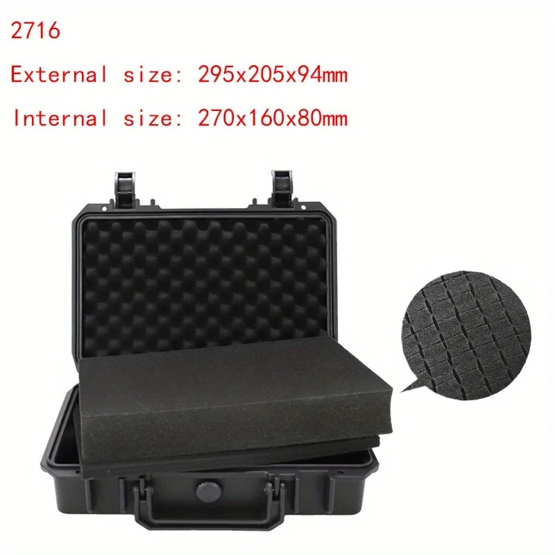 Waterproof Anti-fall Precision Instrument Storage Box Portable Plastic Protective Safety Tool Box With Sponge Shockproof ToolBox