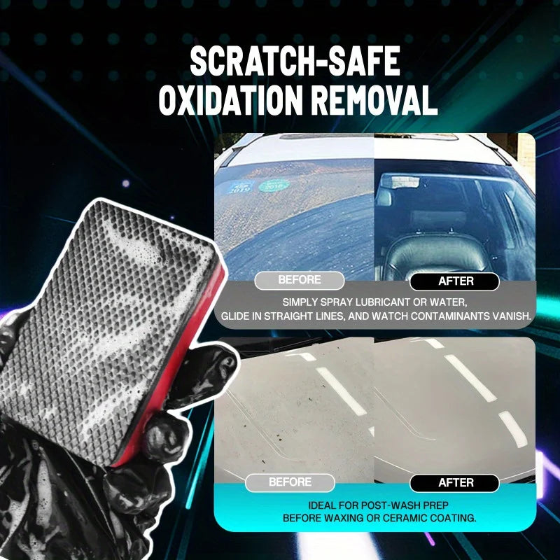 Cleaning and Wiping Car Mud, Diamond Shaped Grinding Mud, Sponge Removal, Flying Paint, Oxidized Clay Cleaning Tool