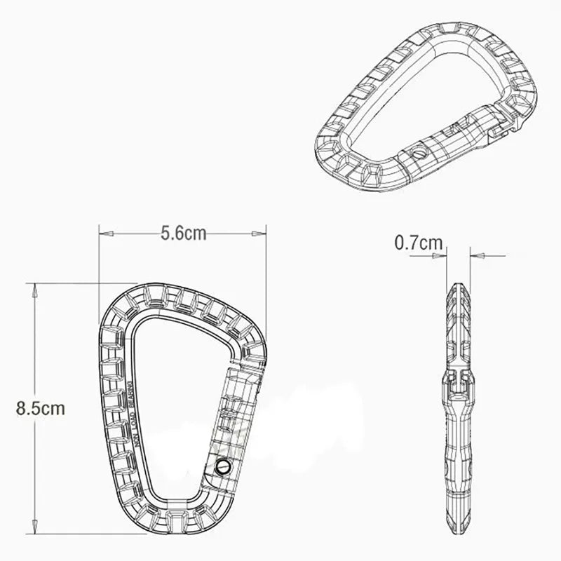 4Pcs Tactical Carabiner Clip Set Outdoor Steel Hook Camping Lock Daily Key Chain Keychain Buckle Backpack Bag Karabiners