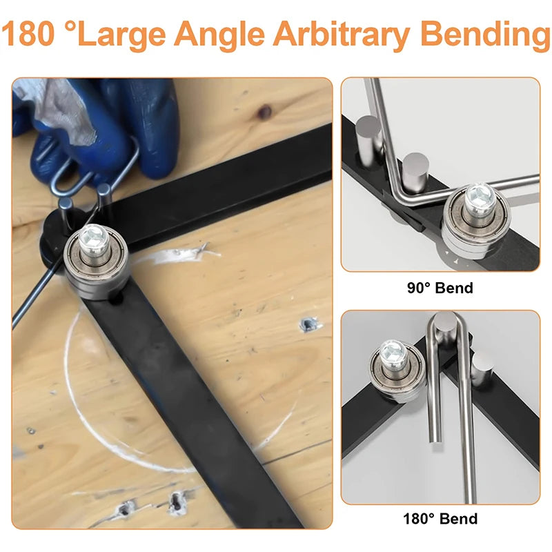 Manual Wire Bending Tool Carbon Steel Rebar Bender Construction Precision Black Coated Iron Wire Steel Copper Angle Bearing Tool